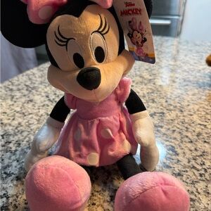 Disney Minnie Mouse Plush - Pink with White Polka Dots